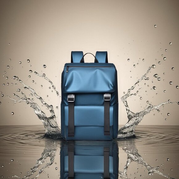 Laptop Business Backpack for Men For College & Travel Waterproof Anti Theft BLUE - Picture 4 of 13